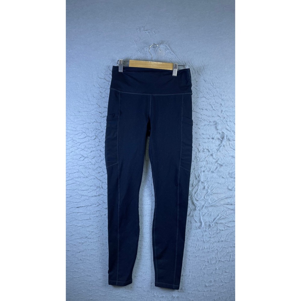Fabletics Powerhold Leggings Women S Black Excellent High Waisted Pockets 14519